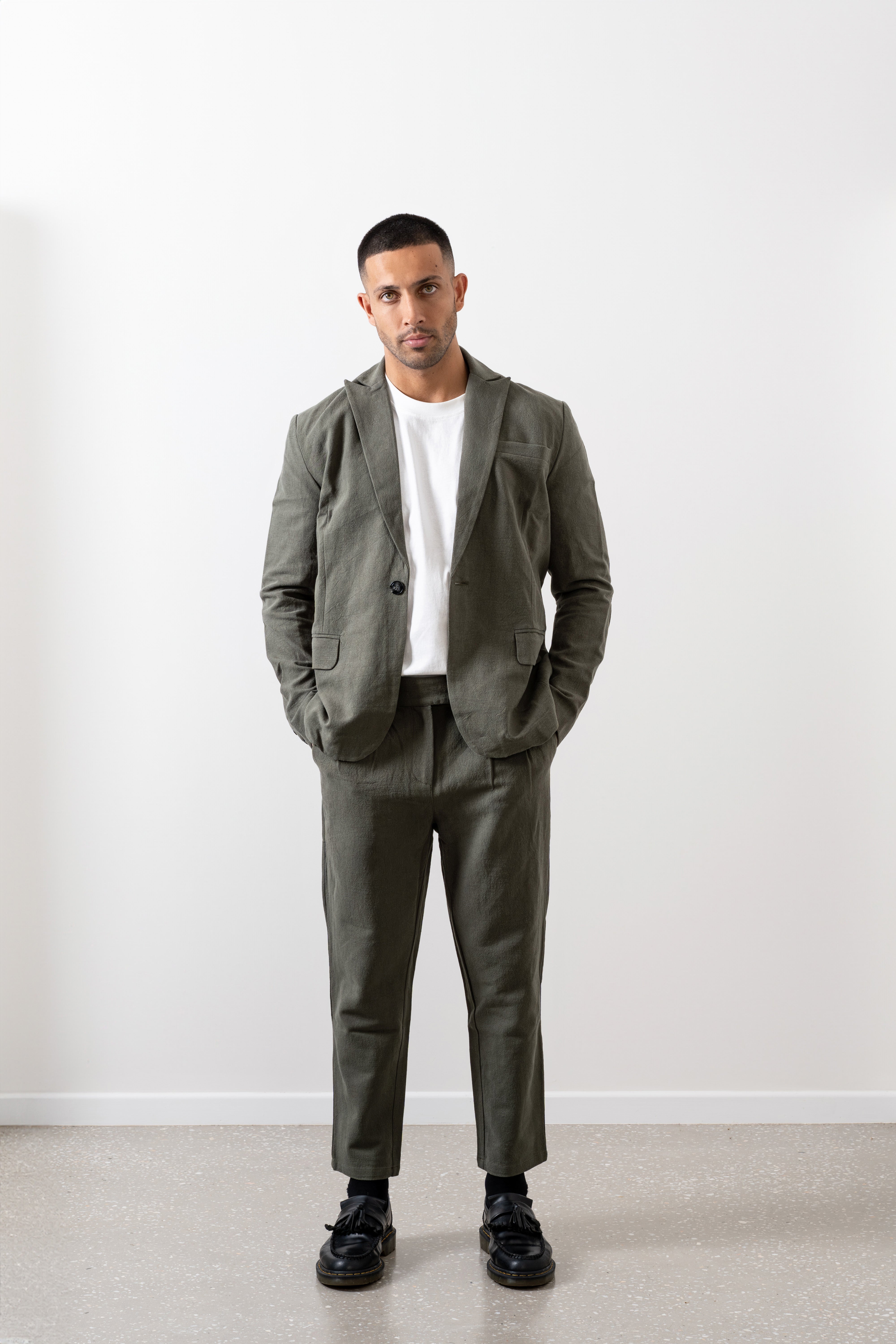 Unstructured cheap linen jacket