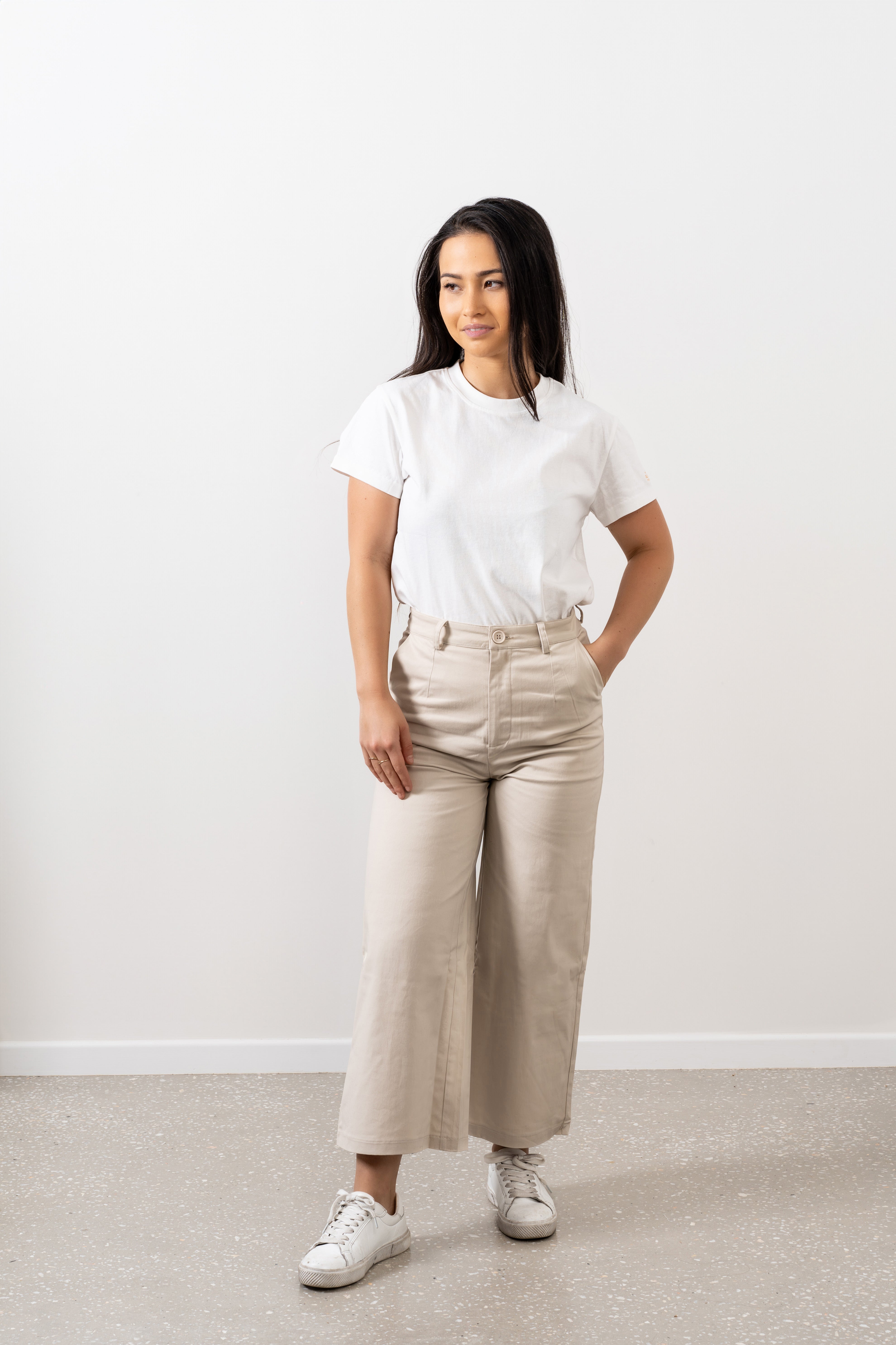 Wide Leg Chino Pants