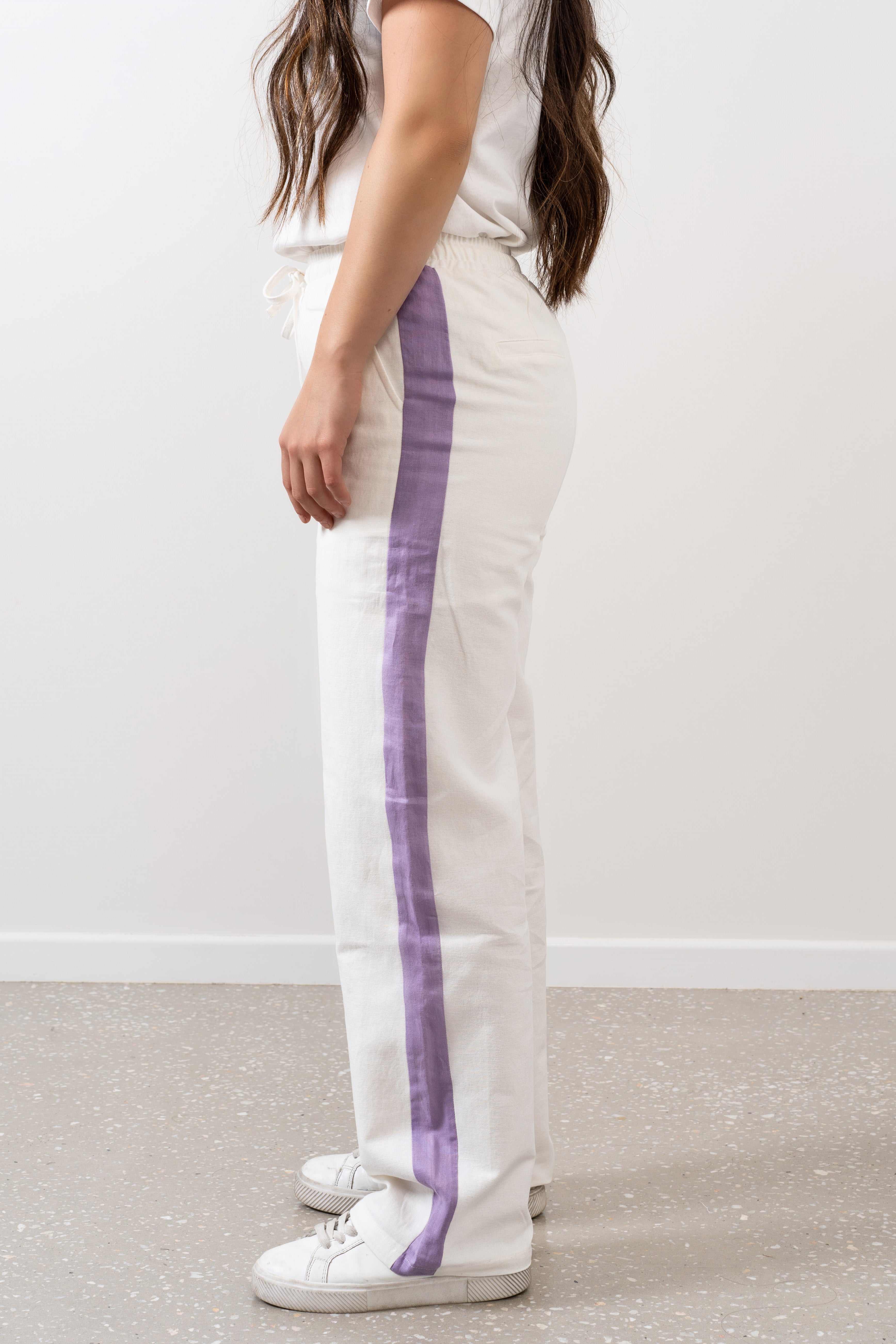 Relaxed Fit Linen Blend Pants