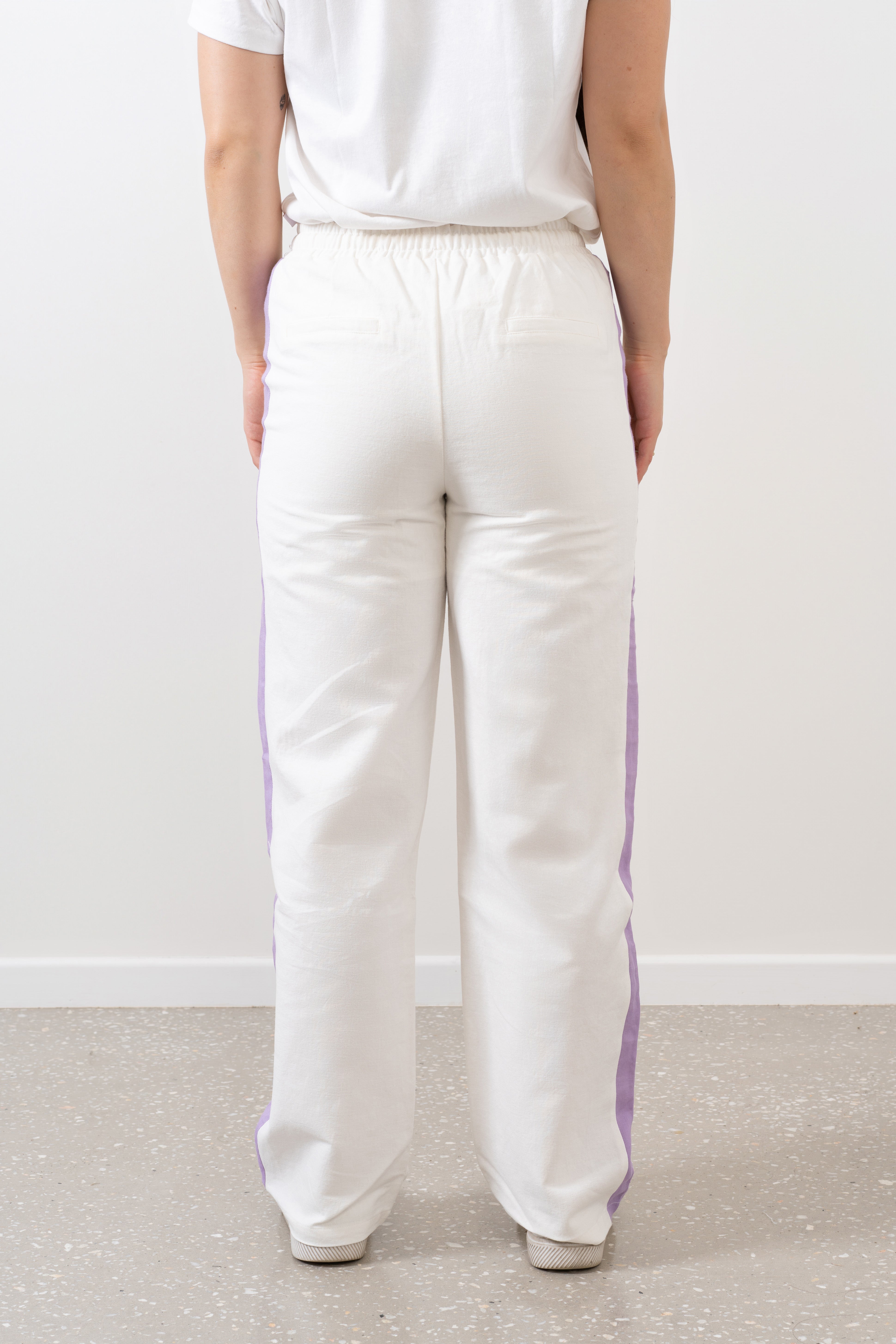 Relaxed Fit Linen Blend Pants